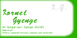 kornel gyenge business card